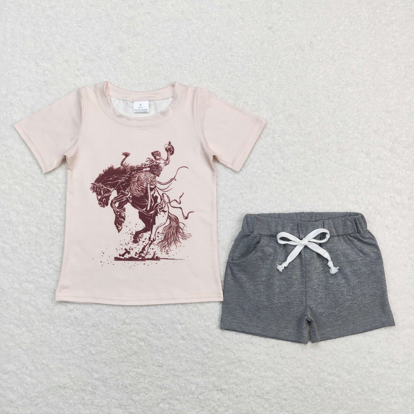 BSSO0476 RTS horse shorts summer boy clothes outfit 202312