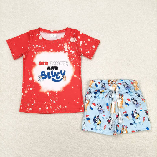 BSSO0516 bluey dog shorts boy summer outfit 202405 RTS