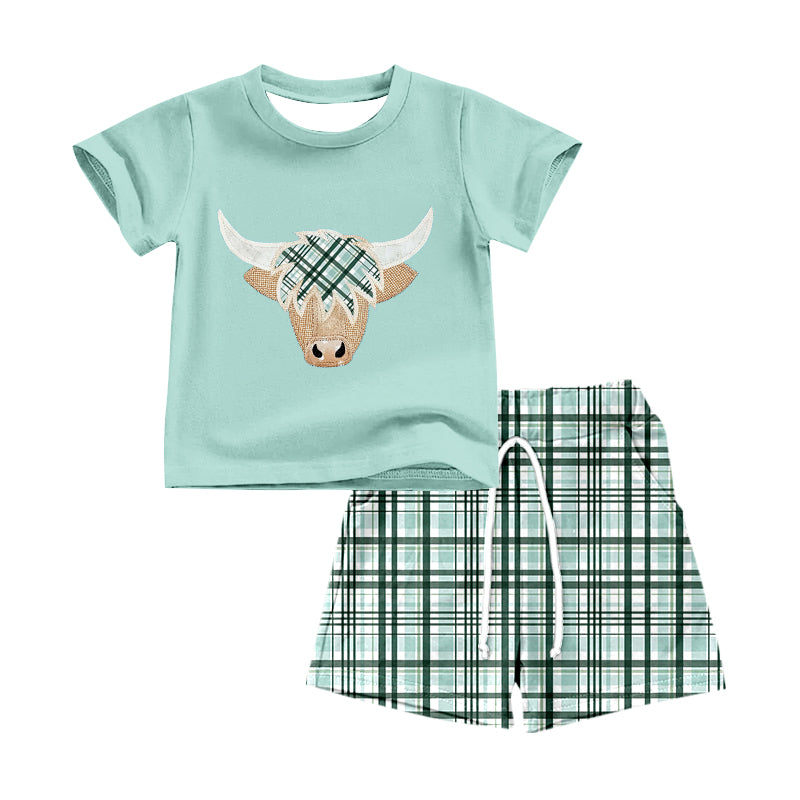 BSSO0530 boy cow shorts outfit preorder 202312