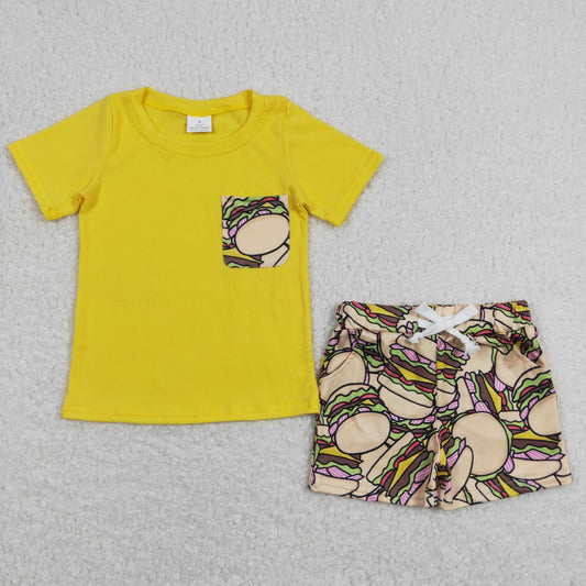 BSSO0547 RTS hamberger summer boy outfit 202402