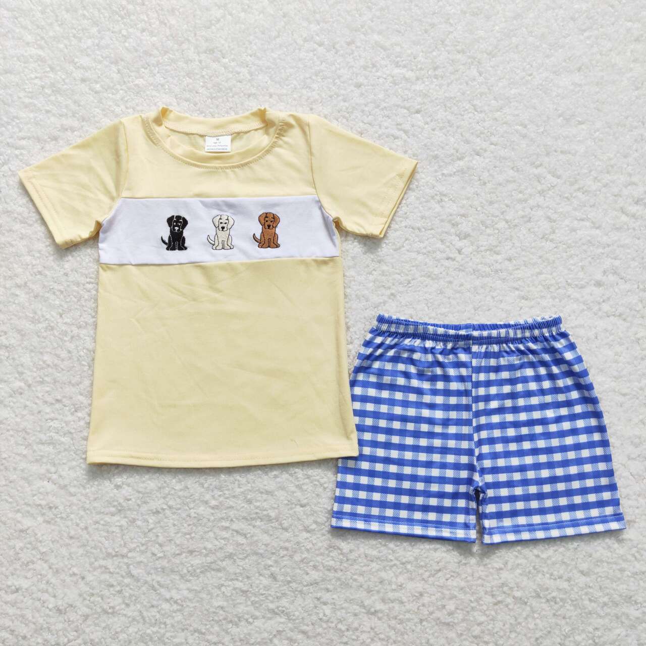 BSSO0598 embroidery dog western shorts summer boy outfit 202403 rts