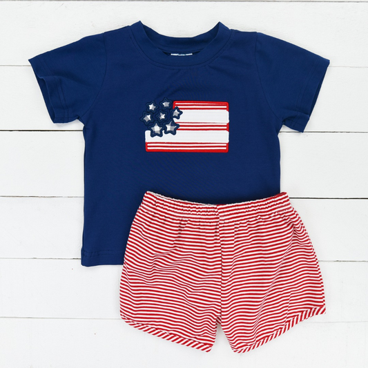 BSSO0602 4th july boy shorts outfit preorder 202402