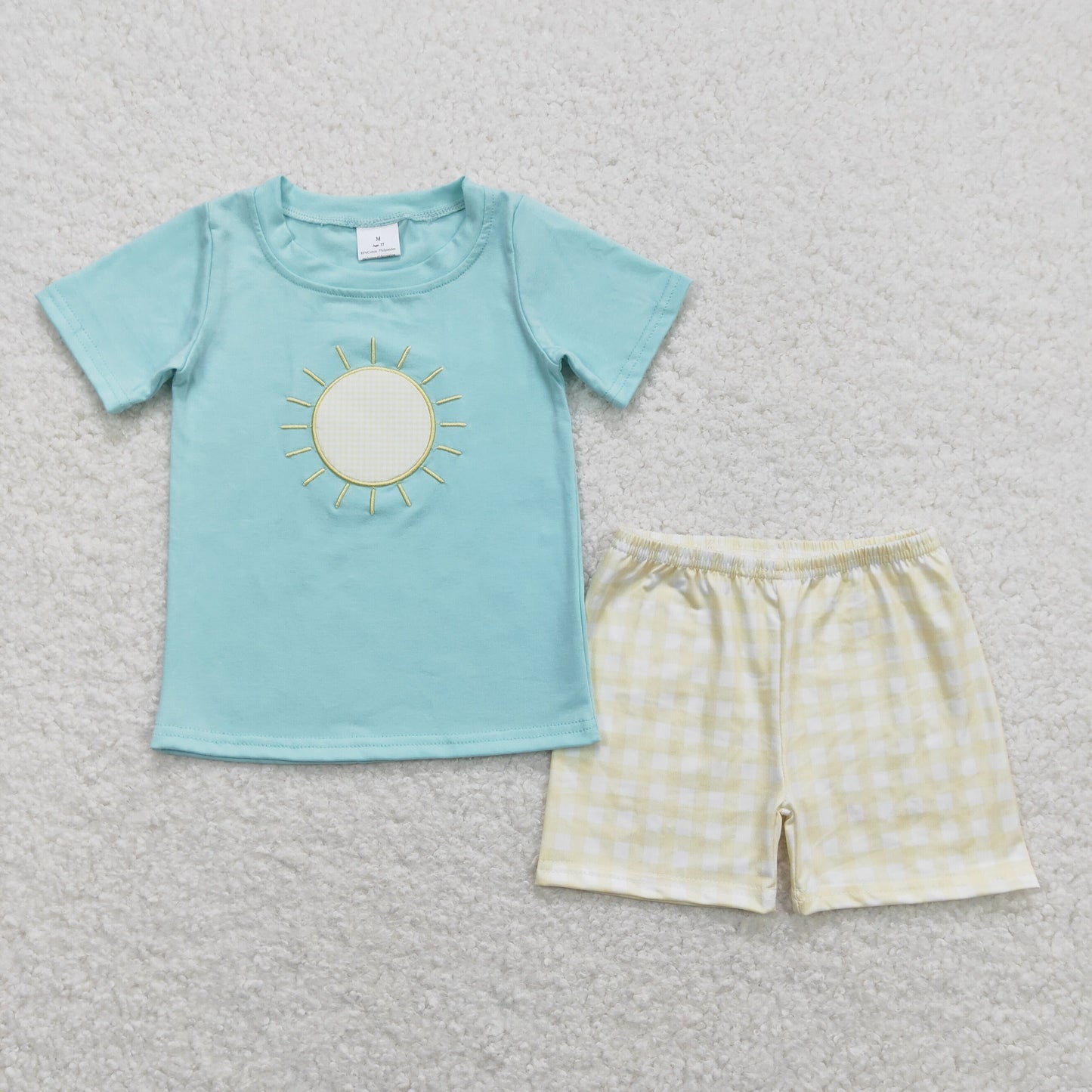 BSSO0614 sunny embroidery boy shorts outfit 202403  RTS