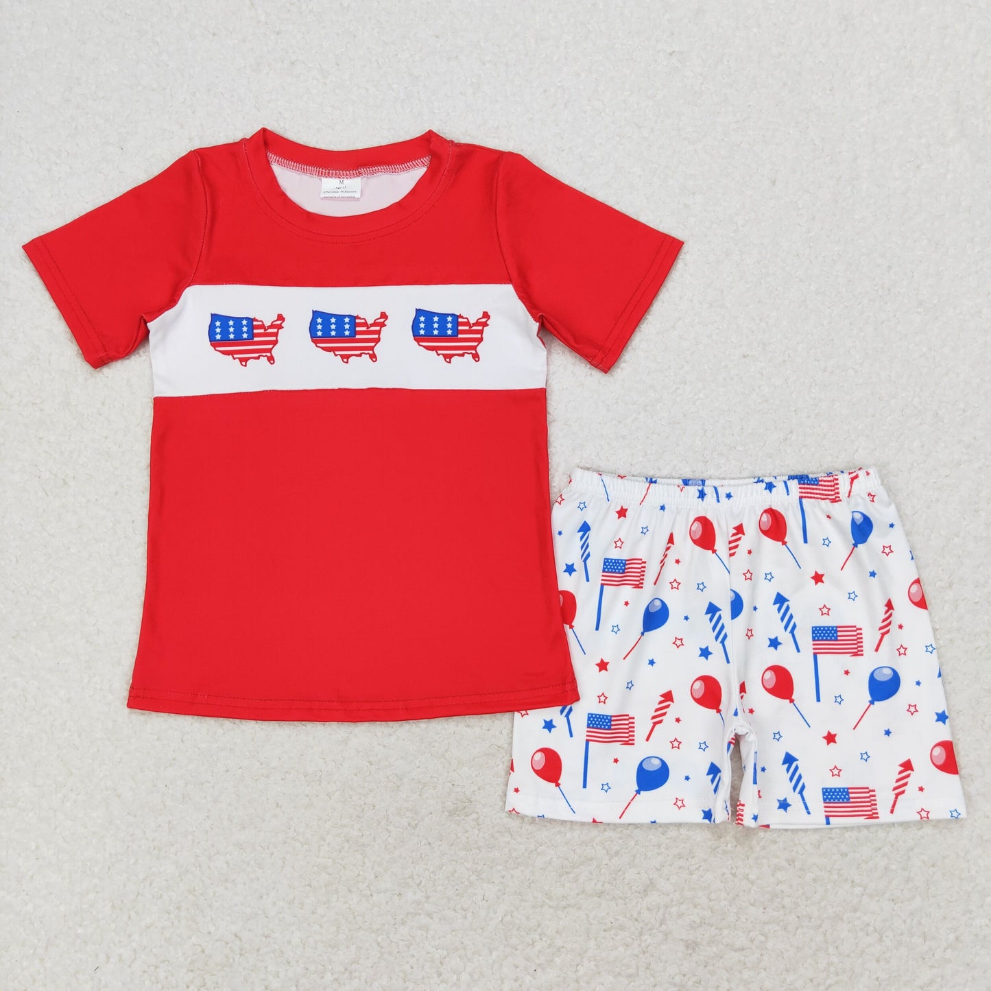 BSSO0633 4th July shorts boy summer outfit 202406 rts