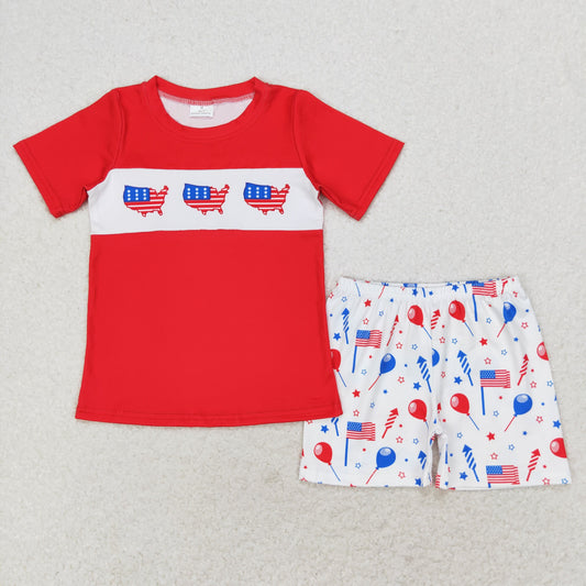 BSSO0633 4th July shorts boy summer outfit 202406 rts