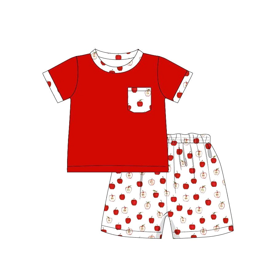 BSSO0655 shorts apples boy summer outfit 202402 preorder