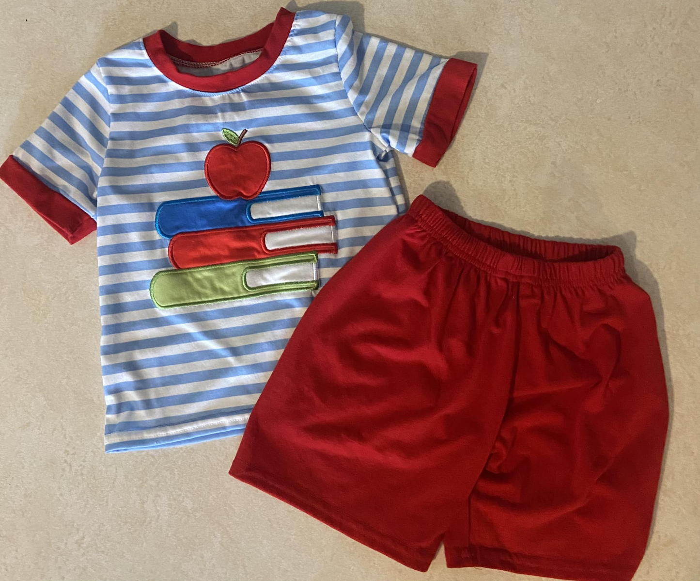 BSSO0658 shorts apples july 4th boy summer outfit 202402 preorder