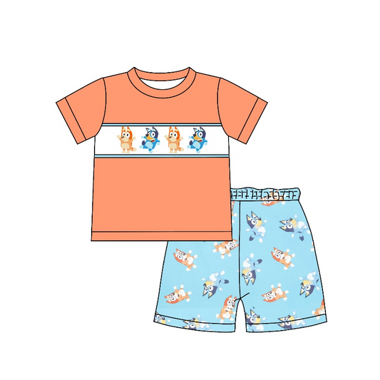 BSSO0669 shorts bluey dog girl flower summer outfit 202402 preorder