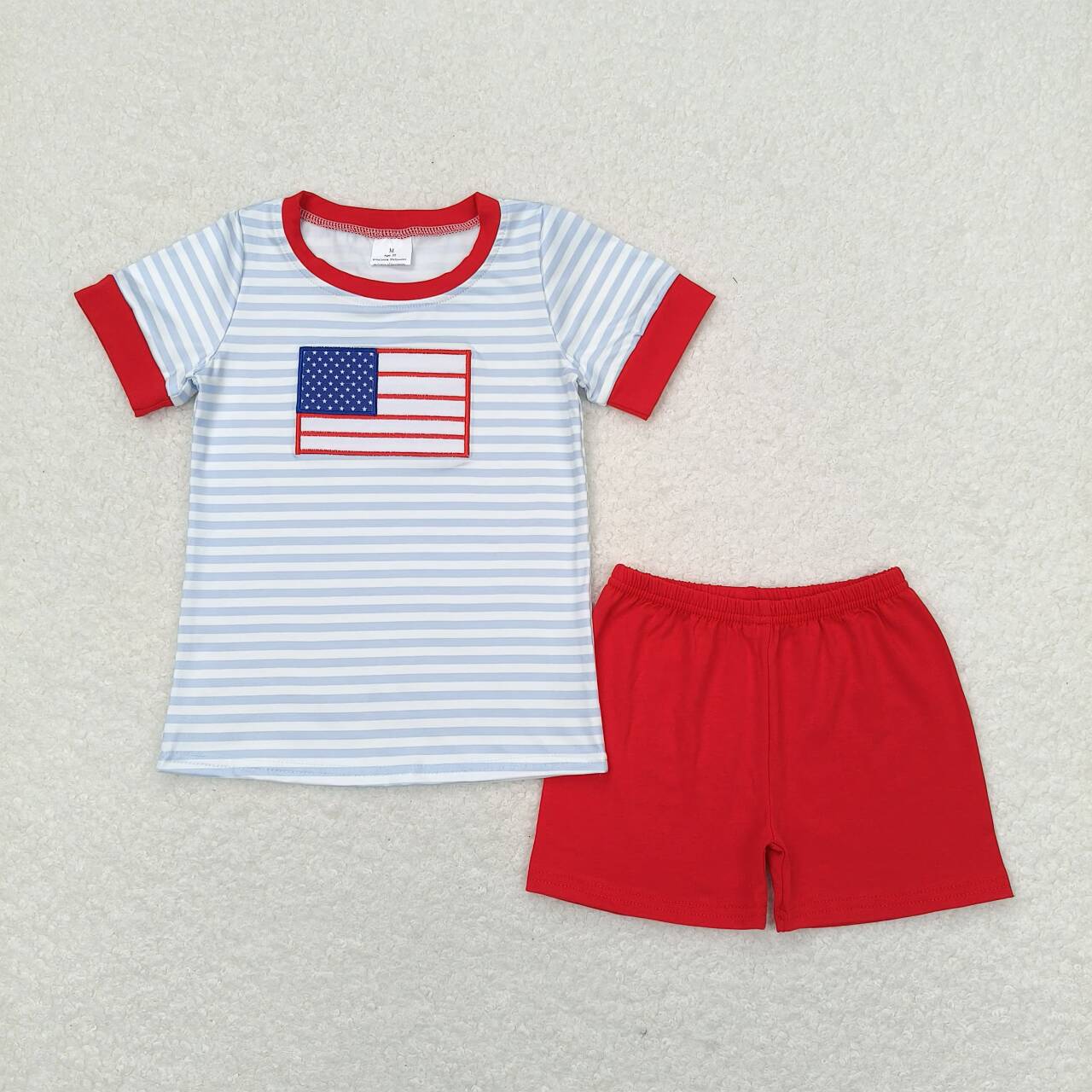 BSSO0684 embroidery 4th July shorts boy summer outfit 202404 RTS