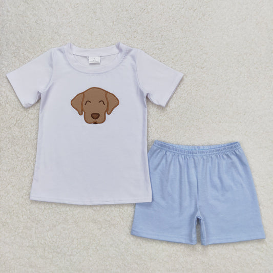 BSSO0695  embroidery dog boy shorts outfit 202404