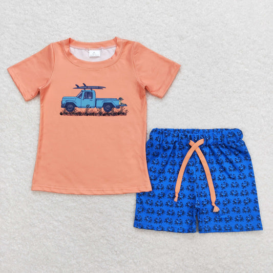 BSSO0706  car plane summer boy outfit 202404 RTS