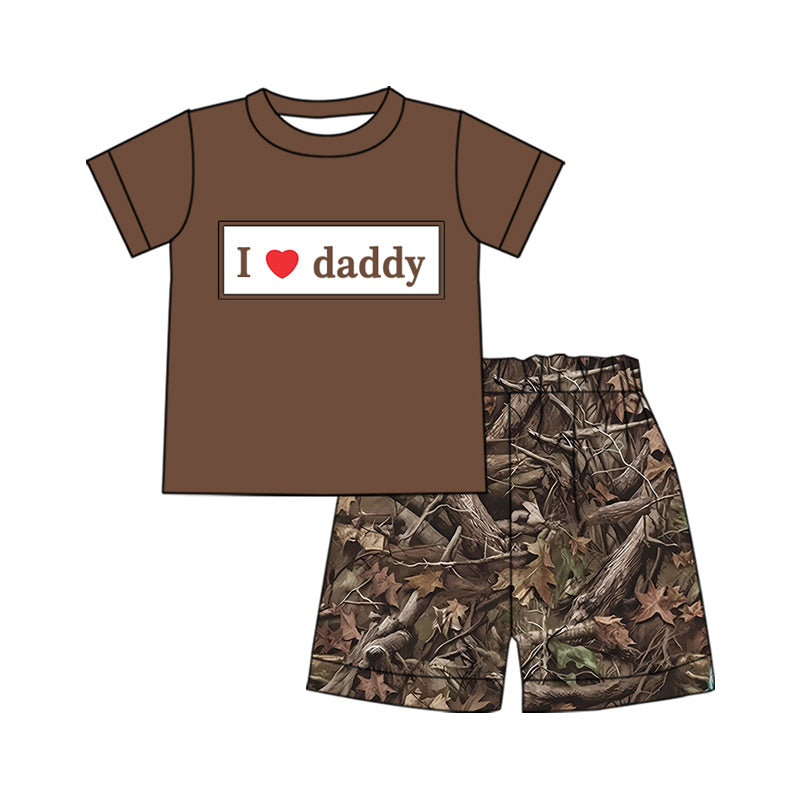 BSSO0740 preorder camo love dad summer girl outfit 20240 sibling