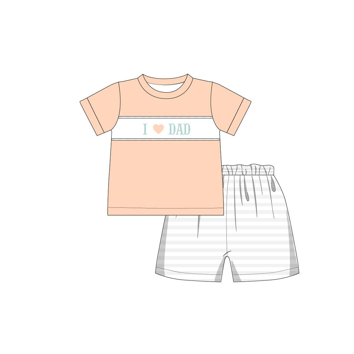 BSSO0752 preorder love dad summer boy outfit 202402