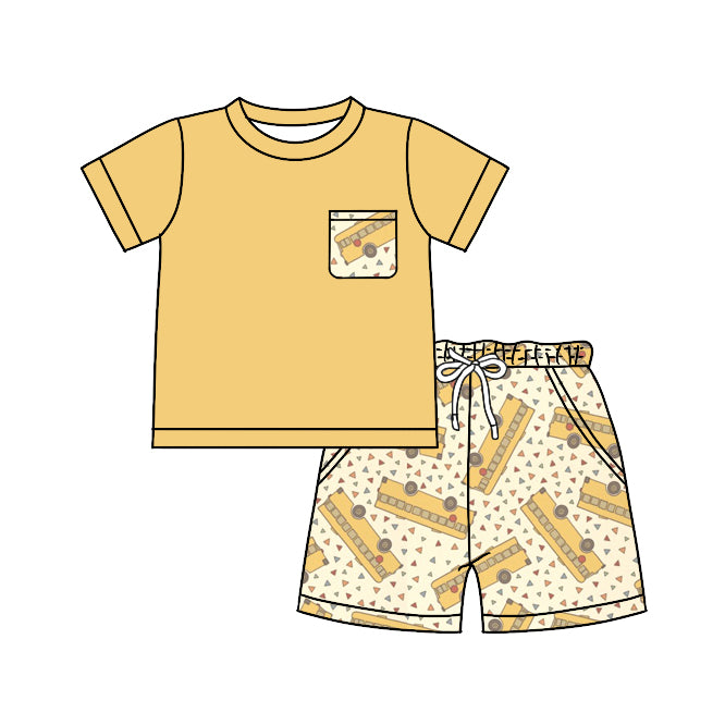 BSSO0779 preorder Ruler back to school summer boy short outfit 202403