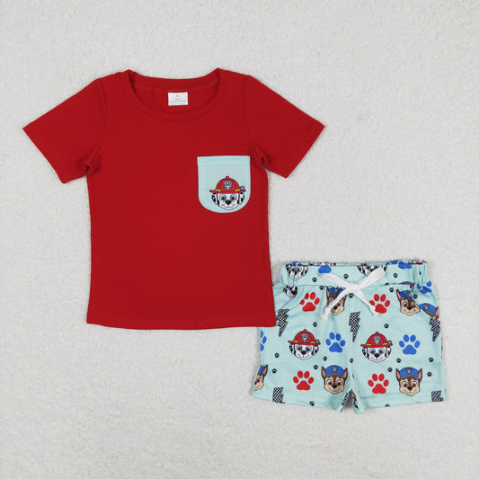 BSSO0794  bluey dog boy shorts outfit 202405 RTS