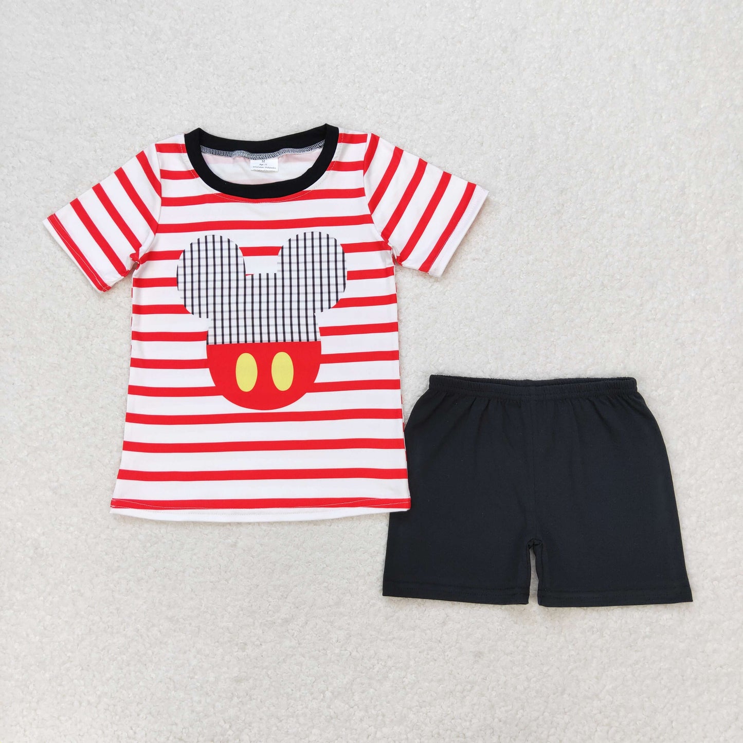 BSSO0801 shorts mouse stripe boy summer outfit 202405 RTS