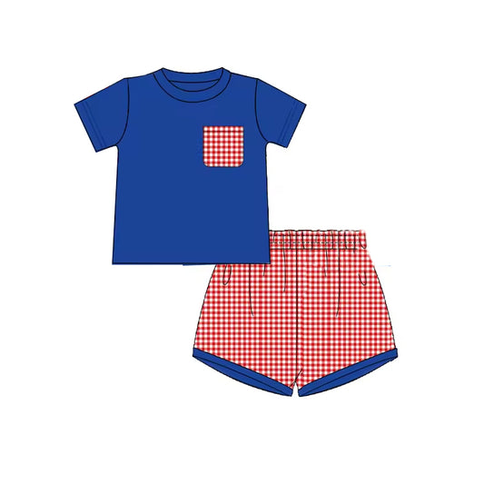 BSSO0803 July 4th shorts  boy summer outfit 202403 preorder