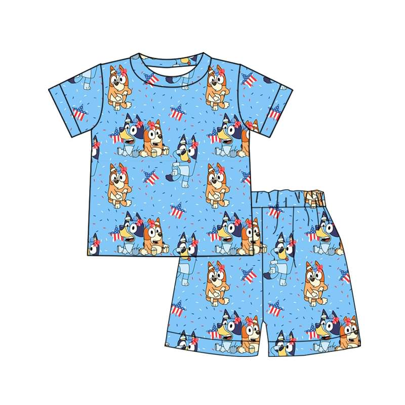 BSSO0811 shorts bluey dog boy summer outfit 202403 preorder
