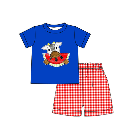 BSSO0814 shorts cow watermelon boy summer outfit 202403 preorder