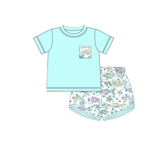 BSSO0819 shorts fish boy summer outfit 202403 preorder