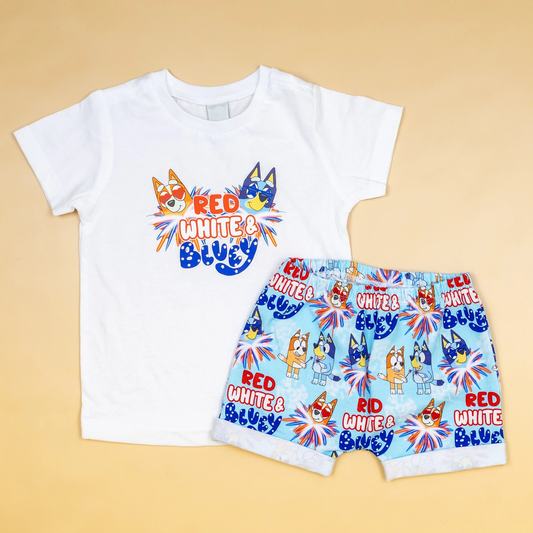BSSO0821 shorts bluey dog boy summer outfit 202403 preorder