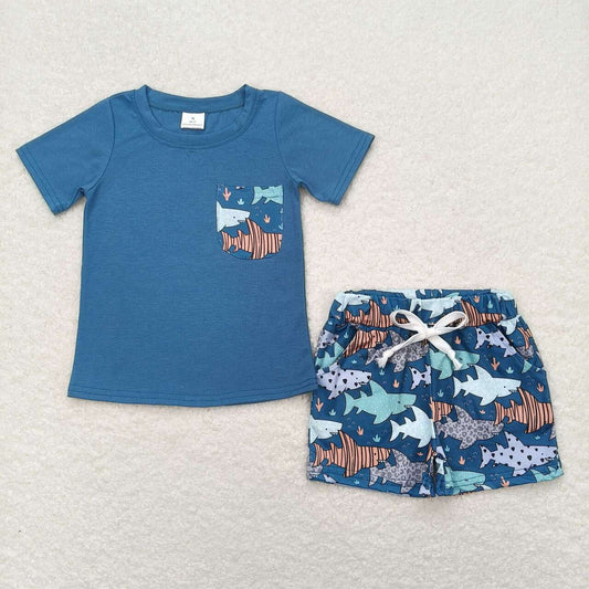 BSSO0830 sea fish shorts boy summer outfit 202405 RTS