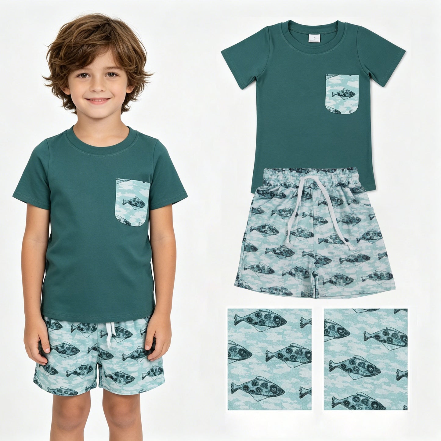 BSSO0838 sea fish shorts boy summer outfit 202604