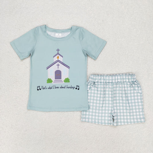 BSSO0858 cross Jesus shorts boy summer outfit 20240405 RTS