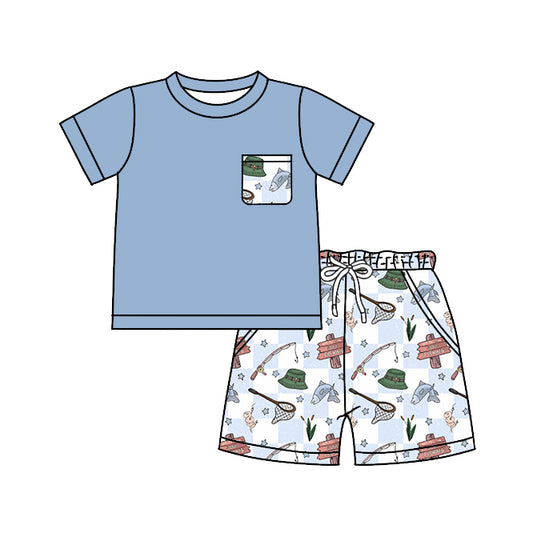 BSSO0868 fishing shorts western boy summer outfit 202403 preorder