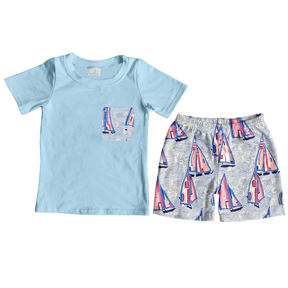 BSSO0869 fishing shorts western boy summer outfit 202403 preorder