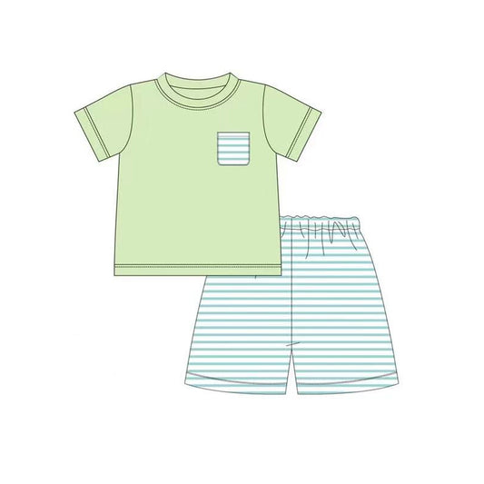 BSSO0877 Stripe shorts western boy summer outfit 202403 preorder
