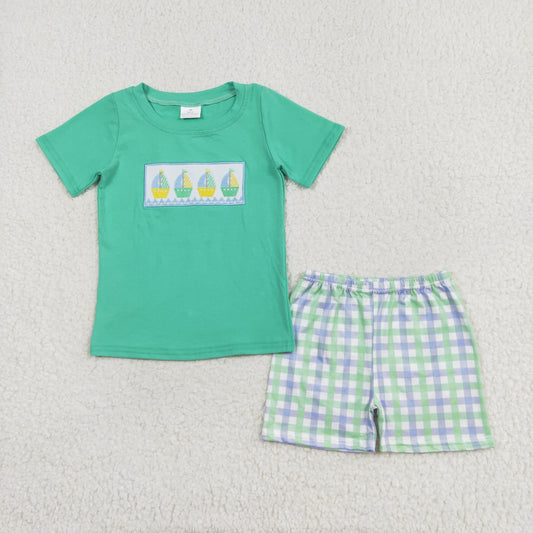 BSSO0887  embroidery boat boy shorts outfit 202406 rts