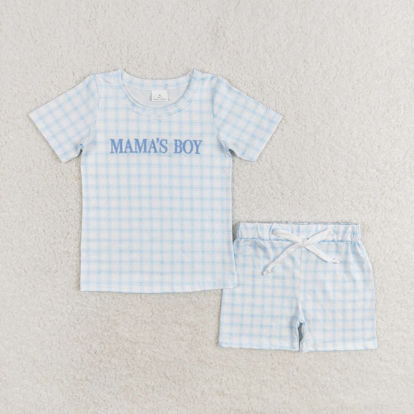 BSSO0912 embroidery mama's boy shorts boy summer outfit 202407 RTS