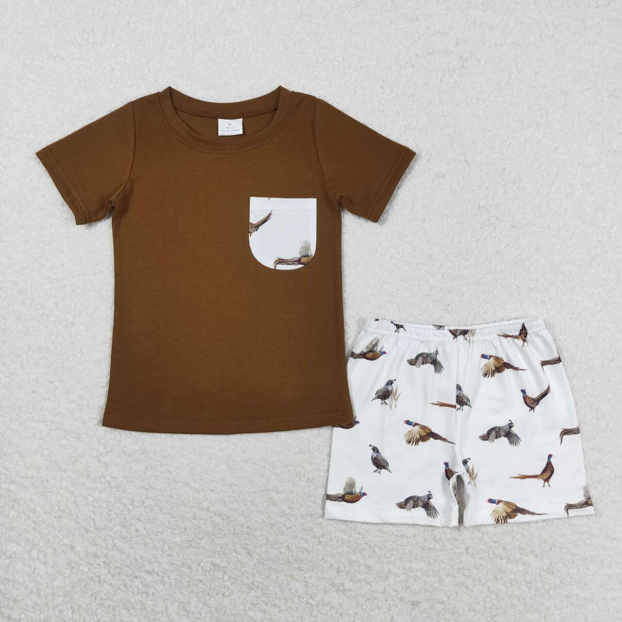 BSSO0925  duck preorder western short sleeve boy shorts outfit 202405 RTS