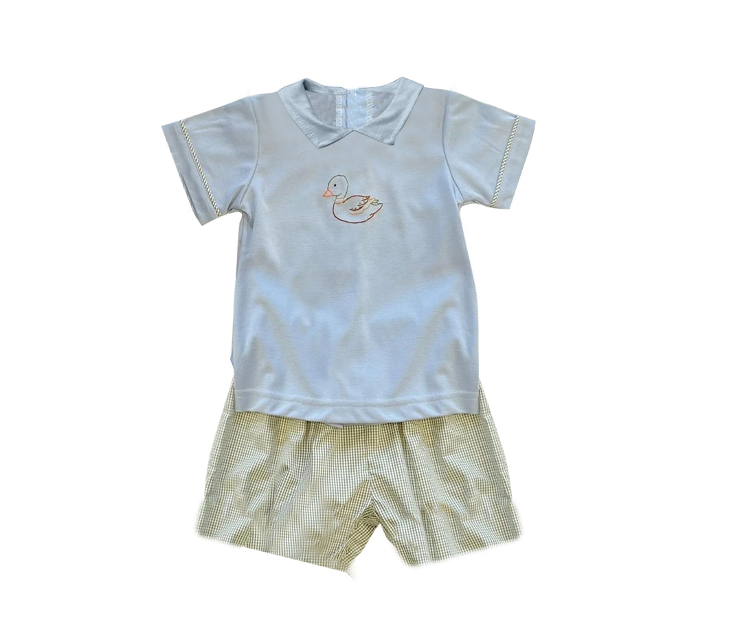 BSSO0931 duck preorder western short sleeve boy shorts outfit 202404