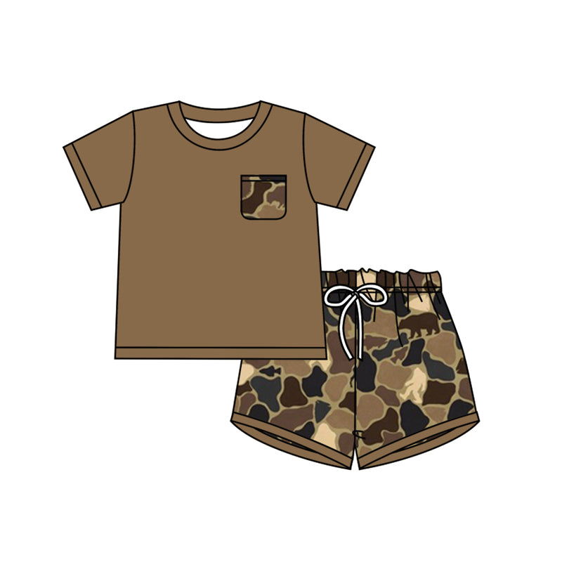 BSSO0932 camo preorder western short sleeve boy shorts outfit 202404