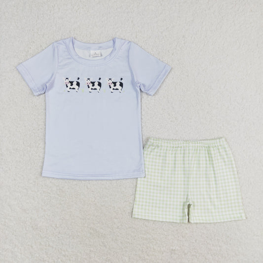 BSSO0935 cow shorts boy summer outfit 202405 RTS