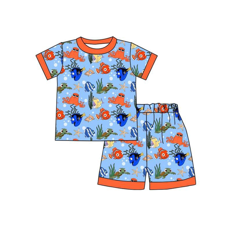 BSSO0945 fish shorts boy summer outfit 202404 preorder