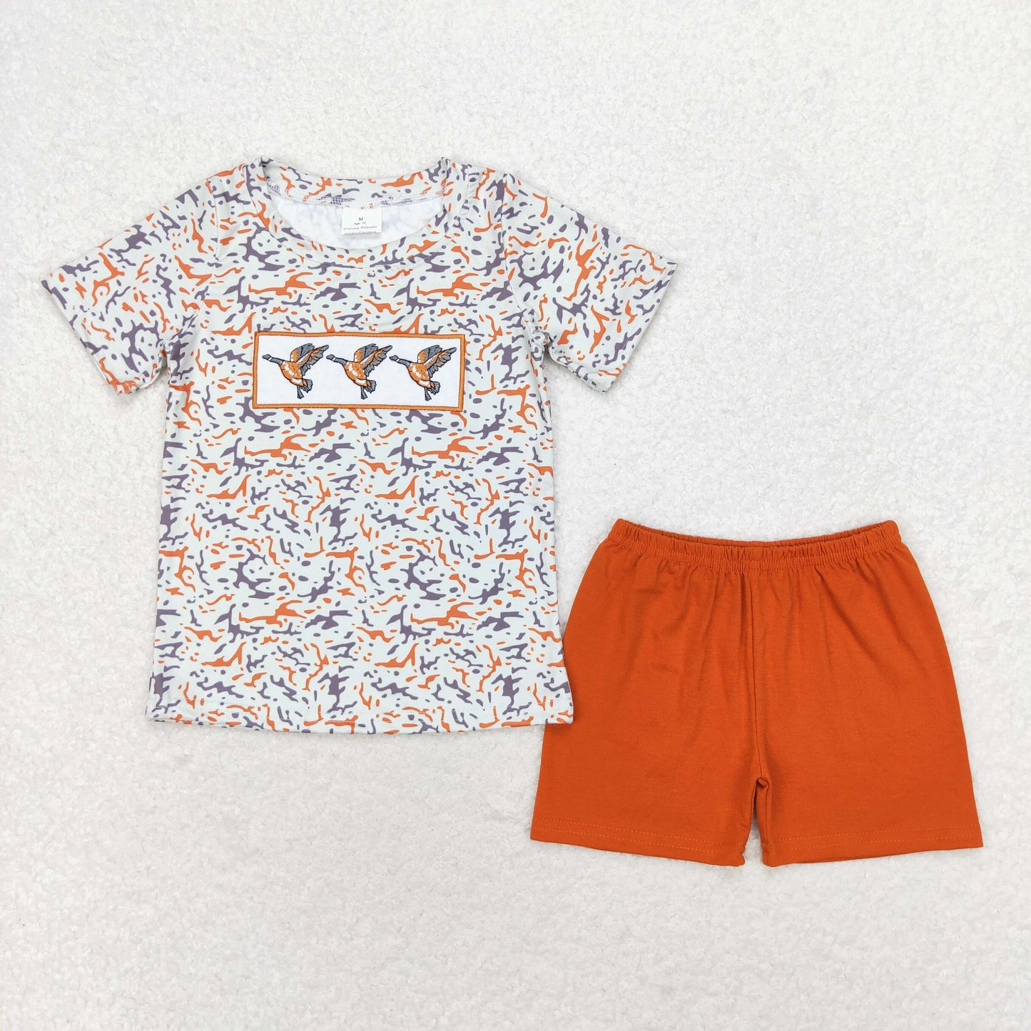 Embroidery cartoon duck camo Sibling BSSO0952  shorts boy summer outfit 202406 RTS