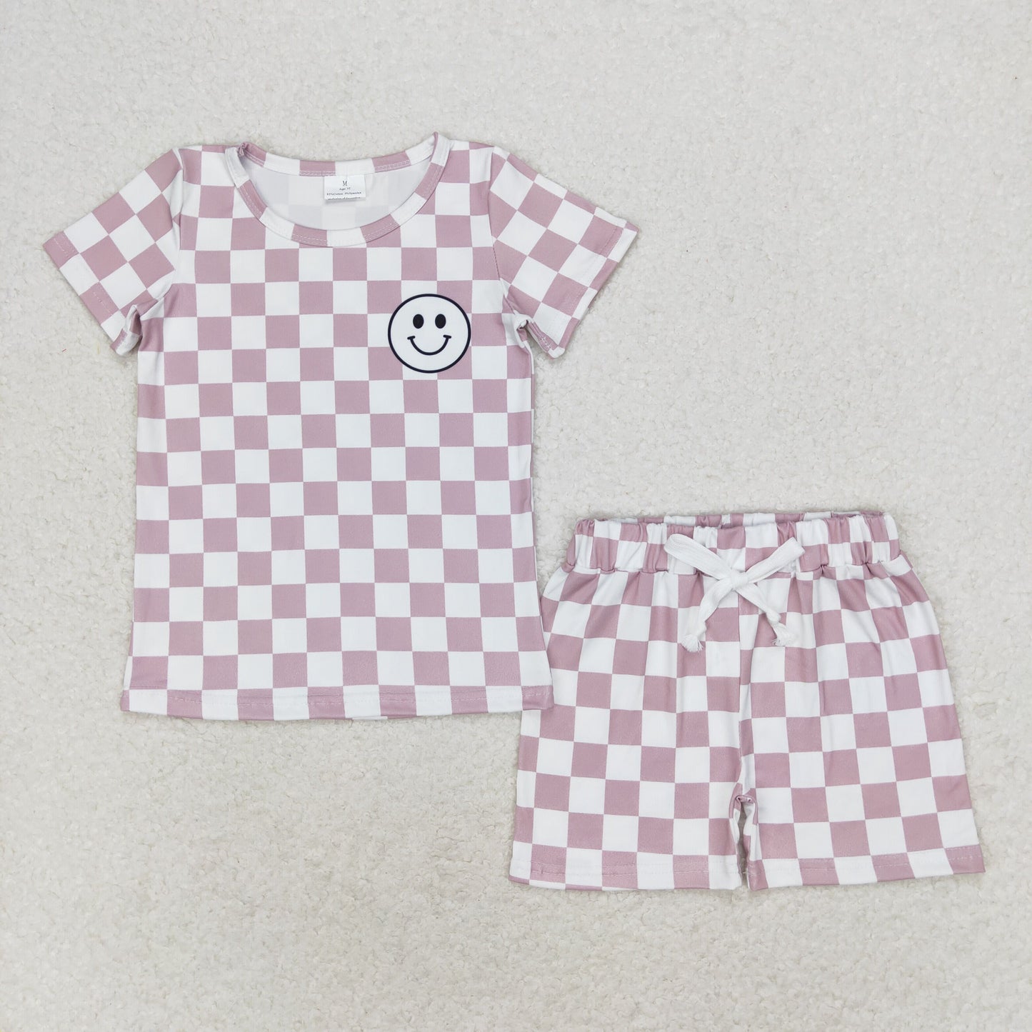 BSSO0975 smile checkerboard preorder boy shorts outfit 202406