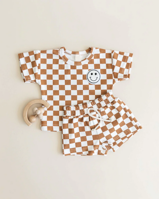 BSSO0976 smile checkerboard preorder boy shorts outfit 202404