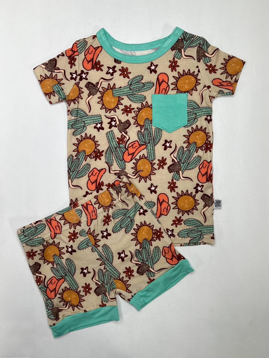 BSSO0984 preorder sunflower shorts boy pajamas outfit 202405