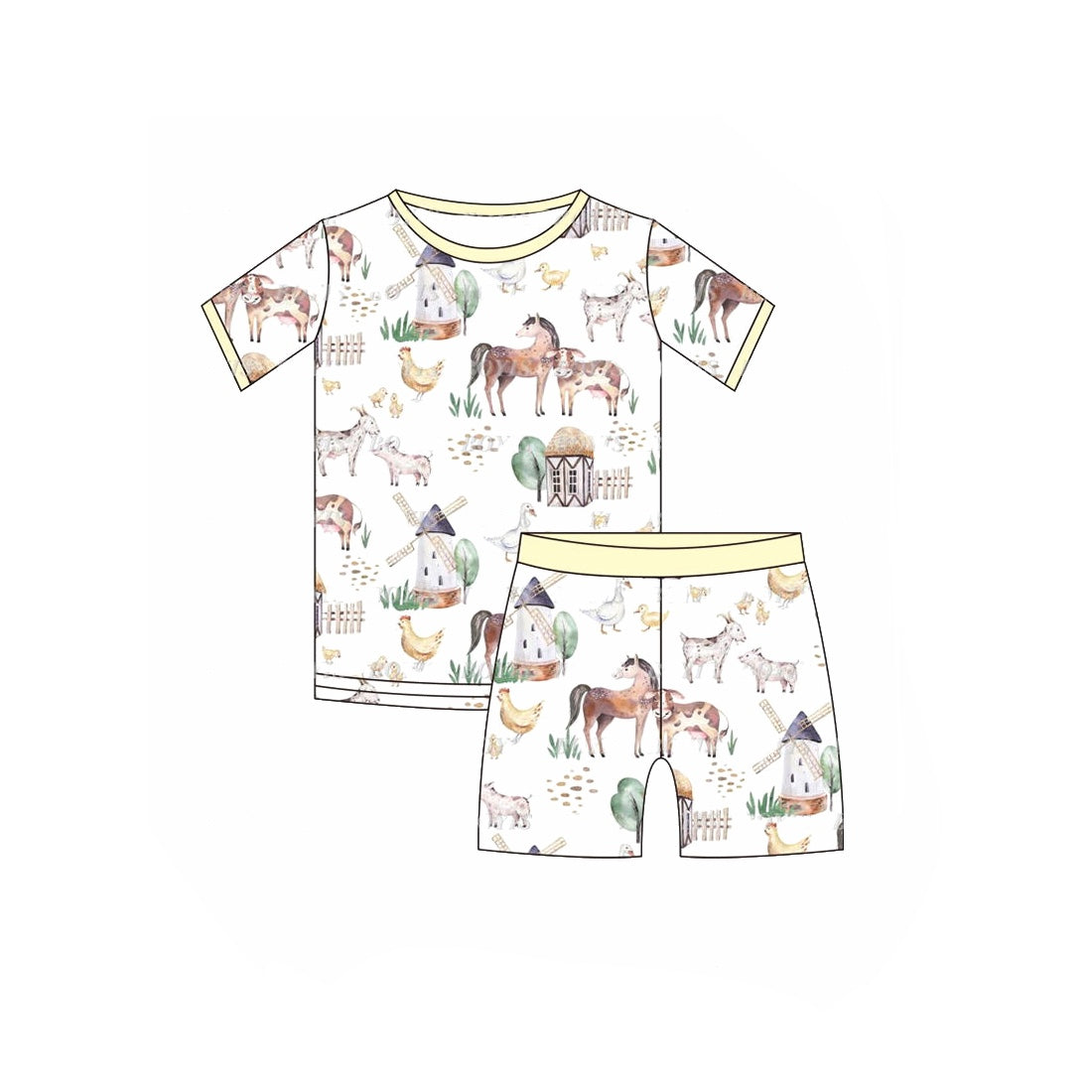 BSSO0989 preorder animal shorts boy pajamas outfit 202405