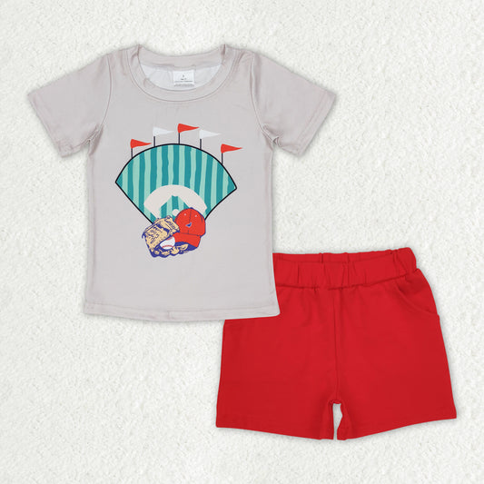 BSSO0996 hat baseball flag shorts boy summer outfit 202405 RTS