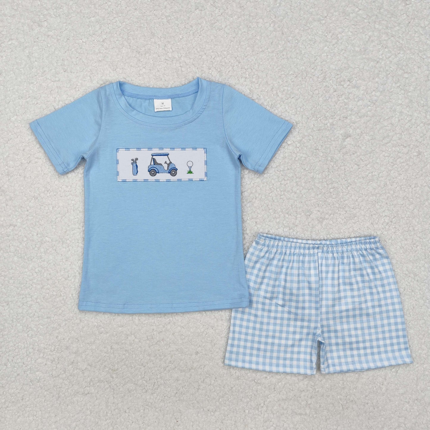 BSSO1052 embroidery golf boy summer outfit 202412 RTS