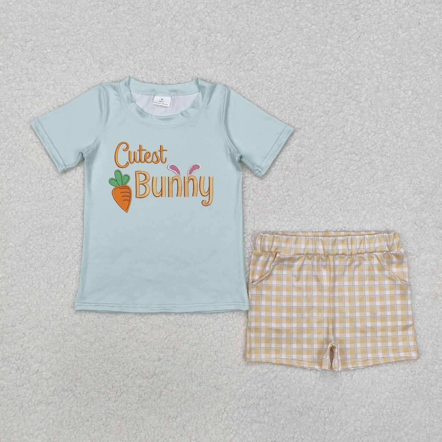 BSSO1073   Easter carrots  bunny boy summer outfit 202412 RTS