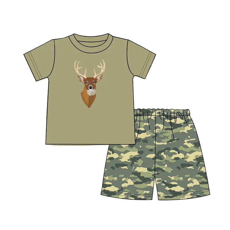 BSSO1167 camo deer boy summer outfit 202411 preorder