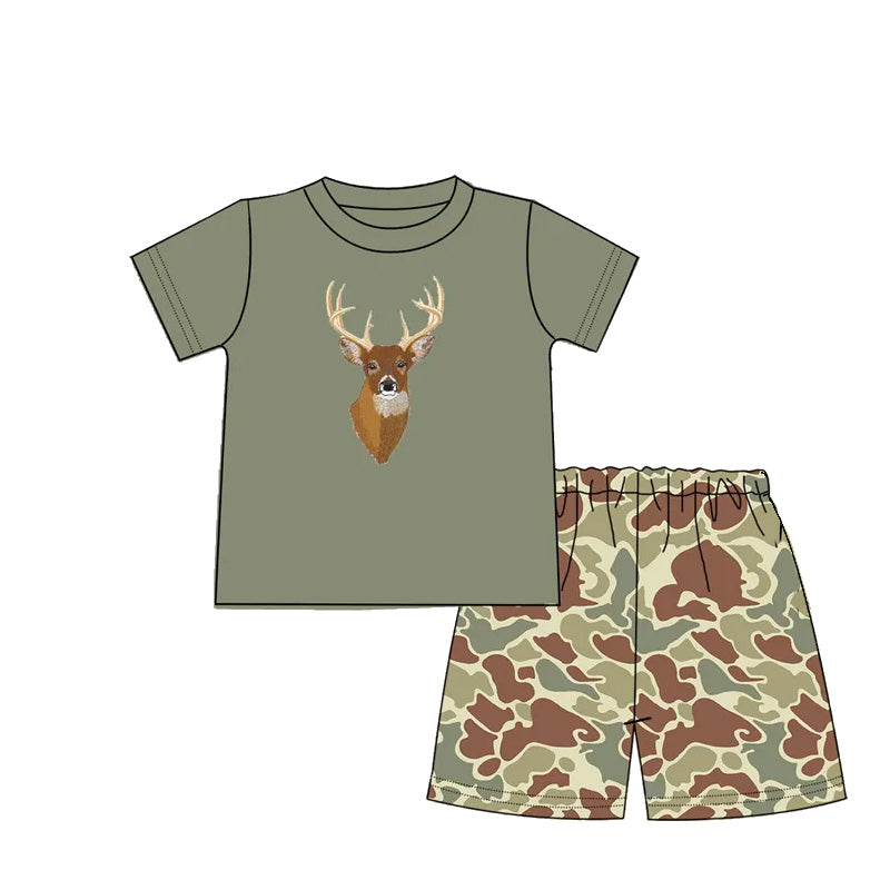 BSSO1168 camo deer boy summer outfit 202411 preorder