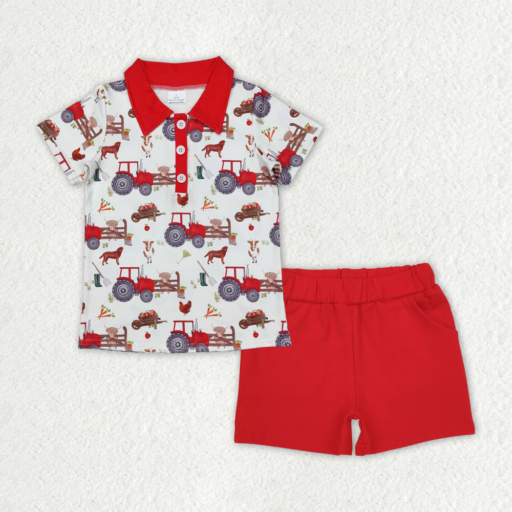 BSSO1178 组合 farm animal cow boy summer outfit 202412 RTS