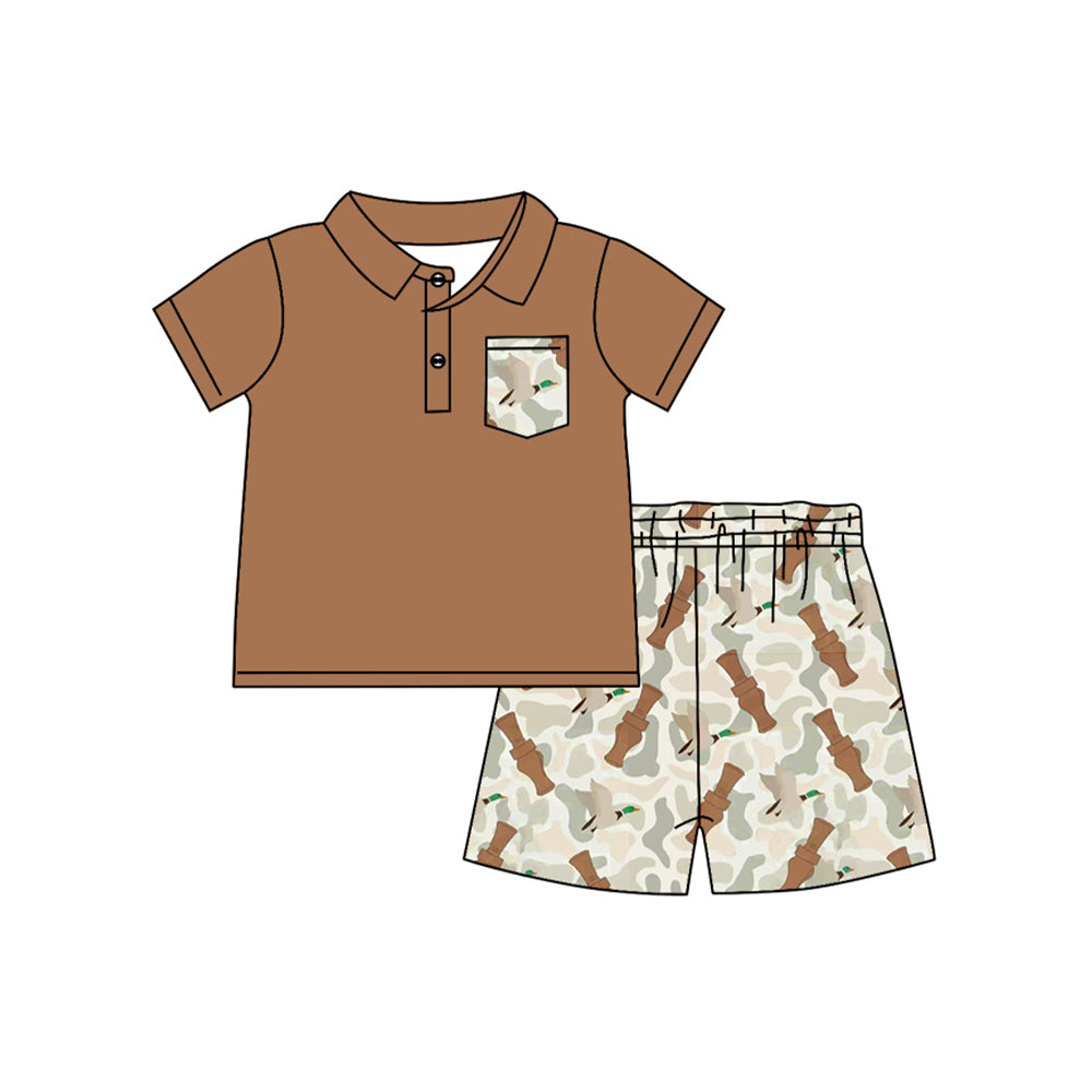 BSSO1206 duck boy brown  summer outfit 202412 preorder